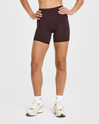 UnifiedMove™ High Waisted Shorts 6" | Plum Brown