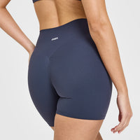 SoftMotion™ Shorts 6" with White Logo | True Blue