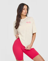 Oner Graphic Washed Burnout T-Shirt | Off White