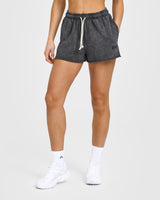 Raw Lounge Oversized Shorts | Coal