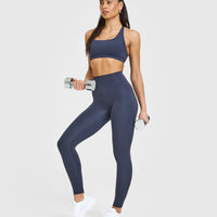 Timeless High Waisted Leggings | True Blue
