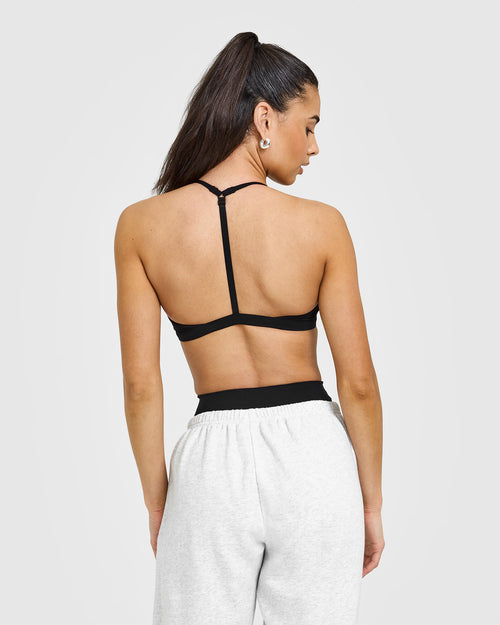 Unified Ultra Micro V Neck Bralette | Black
