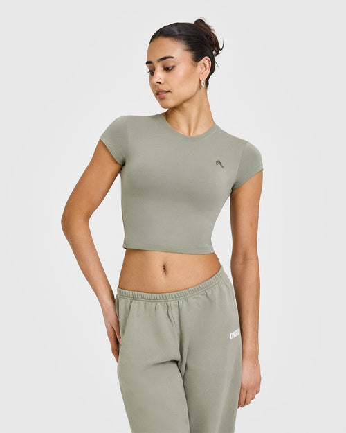 Oner Modal Cotton Icon Baby T-Shirt | Soft Sage Green