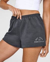 Lightweight Shorts with Graphic | Coal