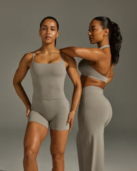 SoftMotion™ Strappy Mid Vest with Built in Bra Shelf | Warm Sand
