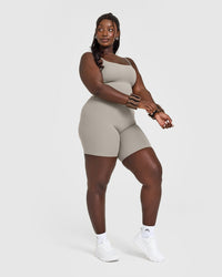 SoftMotion™ Strappy Mid Vest with Built in Bra Shelf | Warm Sand