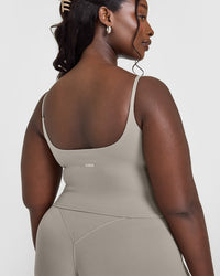 SoftMotion™ Strappy Mid Vest with Built in Bra Shelf | Warm Sand