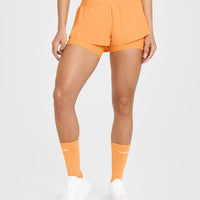 UnifiedMove Double Layer Shorts 5" | Powdered Orange