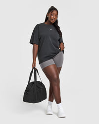 Raising The Bar Oversized Washed T-Shirt | Coal