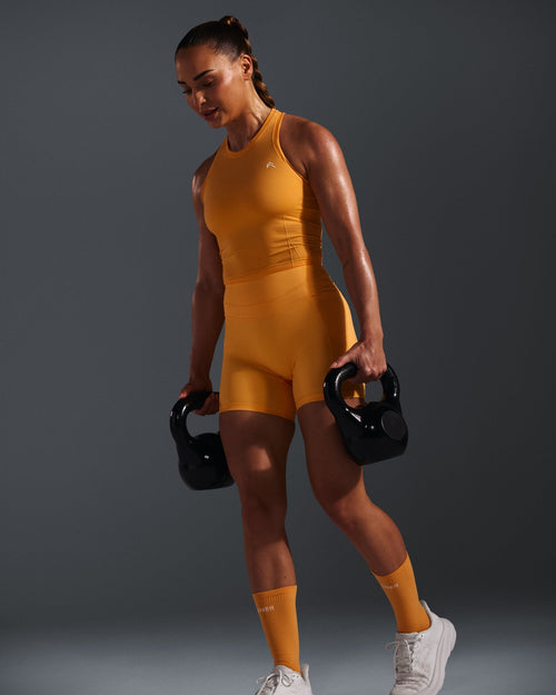 Oner Modal Go To Seamless Fitted Mid Vest | Powdered Orange