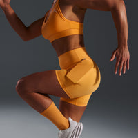 UnifiedMove™ High Waisted Pocket Shorts 6" | Powdered Orange