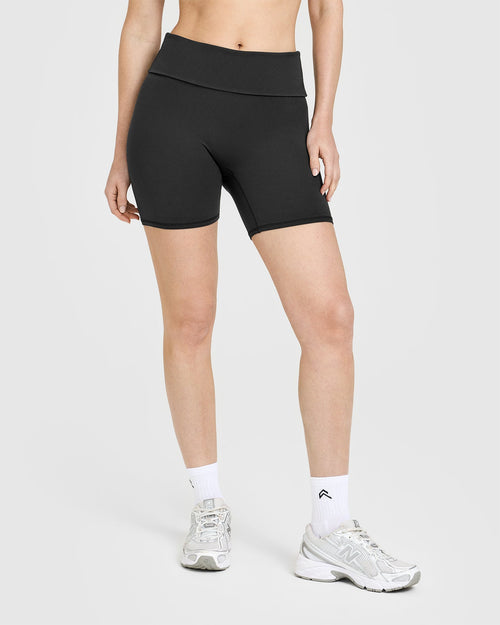 Oner Modal SoftMotion™ Fold Over Shorts 6" | Soft Black