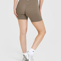 SoftMotion™ Shorts 6" with White Logo | Moss Brown