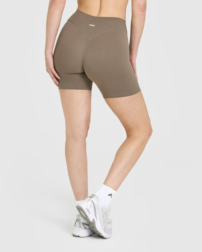 SoftMotion™ Shorts 6" with White Logo | Moss Brown