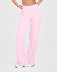SoftMotion™ Fold Over Straight Leg Bottoms | Chalk Pink