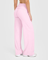 SoftMotion™ Fold Over Straight Leg Bottoms | Chalk Pink