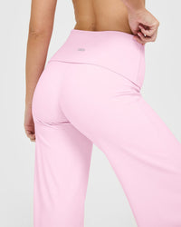 SoftMotion™ Fold Over Straight Leg Bottoms | Chalk Pink