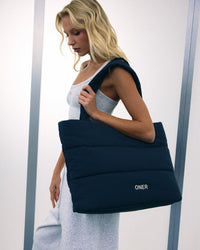 Quilted Tote Bag New Branding | Storm Blue