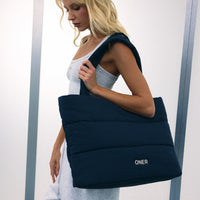 Quilted Tote Bag New Branding | Storm Blue
