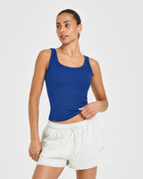 Mellow™ Rib Scoop Neck Vest | Vintage Navy