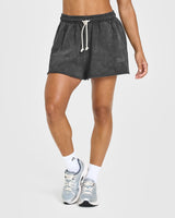 Raw Lounge Oversized Shorts | Washed Black