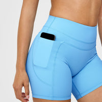 UnifiedMove™ High Waisted Pocket Shorts 6" | Arctic Blue