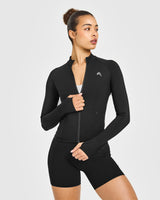 Unified Pocket Jacket White Logo | Black