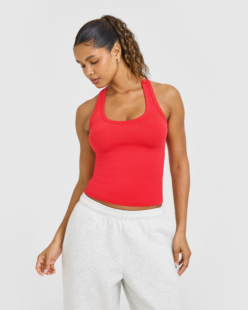 Oner Modal Cotton Fitted Vest | Muscle Mommy Red
