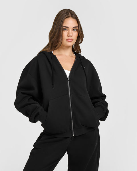 Black Zip Through Hoodie - Women's | Oner Active CA