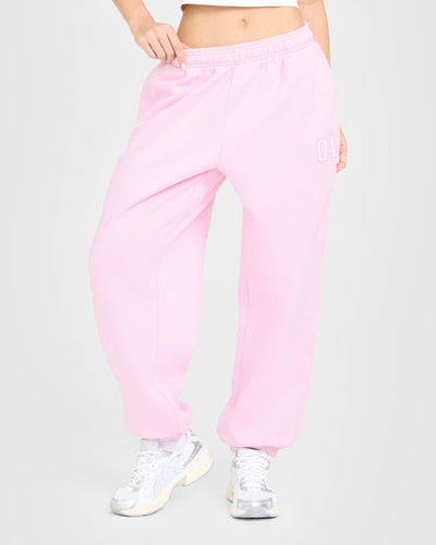 Foundations Oversized Oner Girlfriend Joggers | Chalk Pink