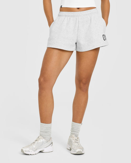Foundations Oversized Oner Girlfriend Shorts | Light Grey Marl