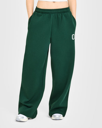 Foundations Oversized Oner Girlfriend Straight Leg Joggers | Racing Green