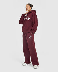 Foundations Oversized Oner Girlfriend Straight Leg Joggers | Rosewood