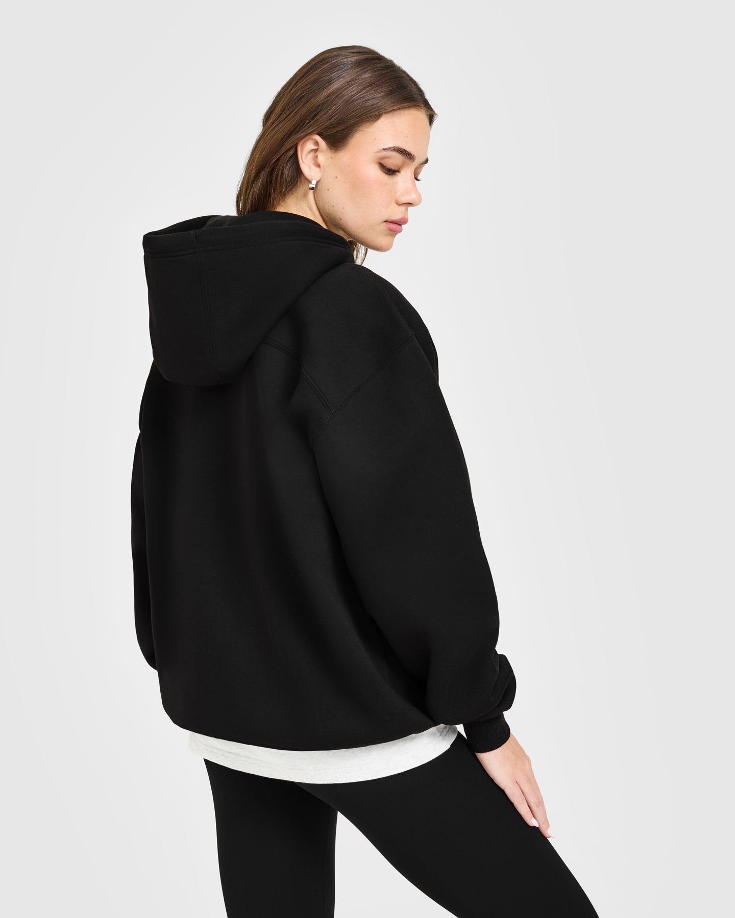 Foundations Oversized Oner Girlfriend Hoodie | Black