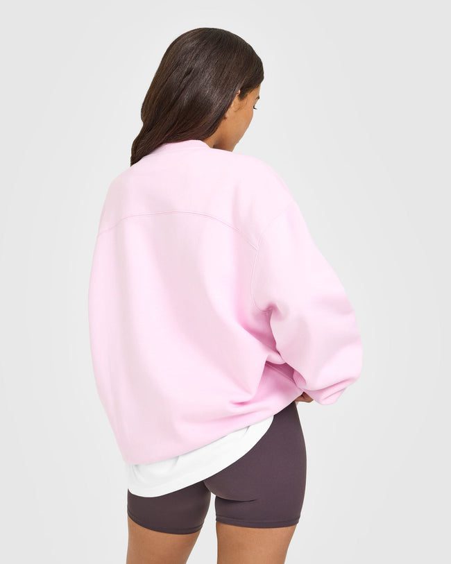Foundations Oversized Oner Girlfriend Sweatshirt | Chalk Pink