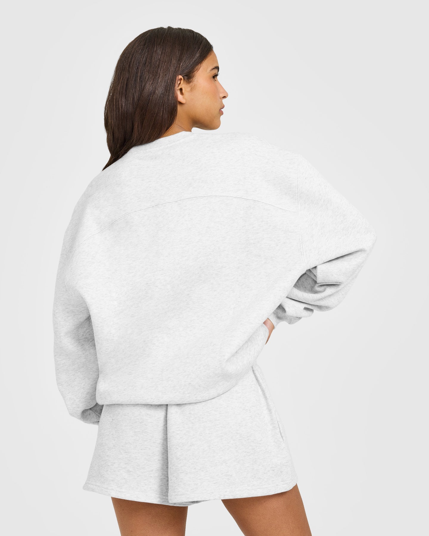 Foundations Oversized Oner Girlfriend Sweatshirt | Light Grey Marl