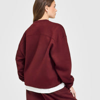 Foundations Oversized Oner Girlfriend Sweatshirt | Rosewood