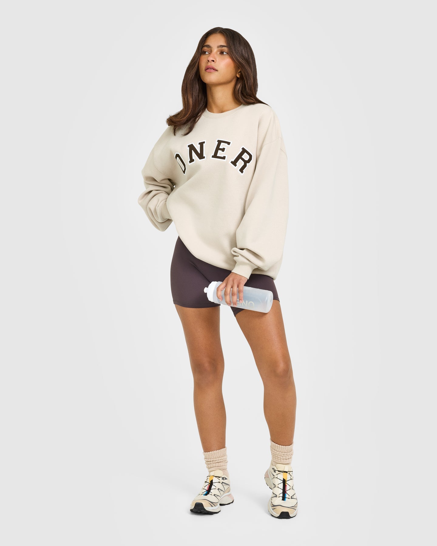 Foundations Oversized Oner Girlfriend Sweatshirt | Sand