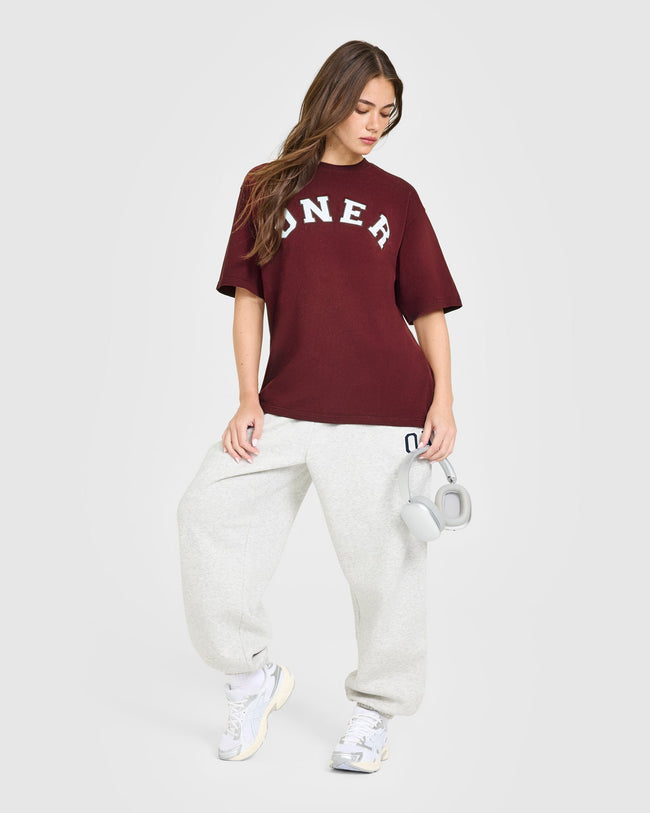 Oversized Oner Girlfriend Washed T-Shirt | Rosewood