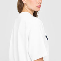 Oversized Oner Girlfriend Washed T-Shirt | White