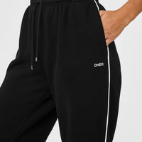 Jersey Tracksuit Straight Leg Joggers | Black