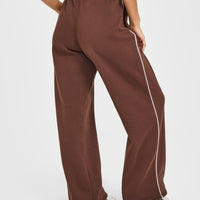 Jersey Tracksuit Straight Leg Joggers | Espresso Brown