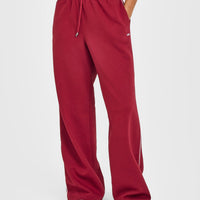 Jersey Tracksuit Straight Leg Joggers | Ruby Red