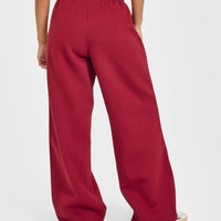 Jersey Tracksuit Straight Leg Joggers | Ruby Red