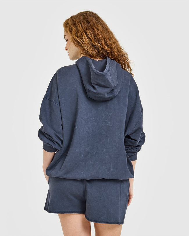 Raw Lounge Oversized Hoodie | Washed True Blue