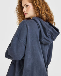 Raw Lounge Oversized Hoodie | Washed True Blue