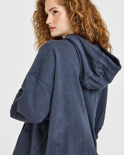 Raw Lounge Oversized Hoodie | Washed True Blue