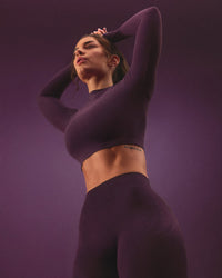 Oner Seamless Fitted Long Sleeve Mid Top | Light Blackberry Purple