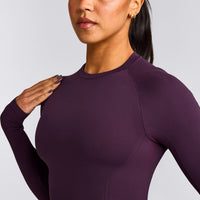 Oner Seamless Fitted Long Sleeve Mid Top | Light Blackberry Purple