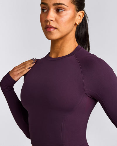Oner Seamless Fitted Long Sleeve Mid Top | Light Blackberry Purple